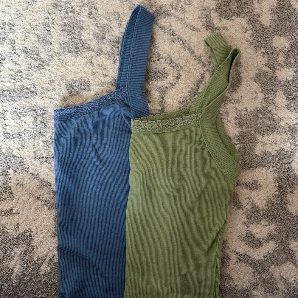 Old Navy Blue and Green Tank Tops